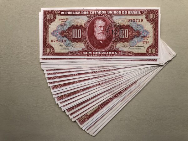 Brasil 100 Cruzeiros 1966 estampa 2a. AU P185a cultura