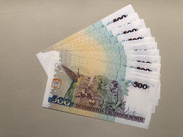 Brasil 500 Nuevos Cruzados 1990 UNC P226b colibrí - Imagen 2