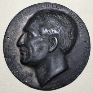 Colombia, placa Jorge Eliezer Gaitan, Jefe único del liberalismo. 73.5 mm.