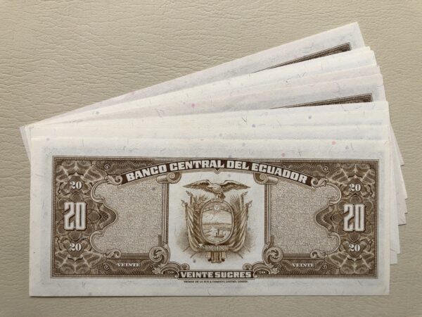 Ecuador 20 sucres 1980 UNC P115b Compañía de Jesus - Imagen 2