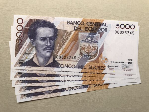 Ecuador 5000 sucres 1996 serie DD reposición UNC- P126ar