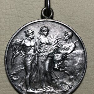 Perú, medalla conmemorativa exposición ganadera, agrícola e industrial 1925. Plata 31 mm.